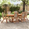 vidaXL Sillas de jard&iacute;n plegables 6 uds madera maciza acacia textileno