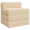 vidaXL Sof&aacute; Cama Plegable Crema 200 x 70 x 15 cm Tela de Pana