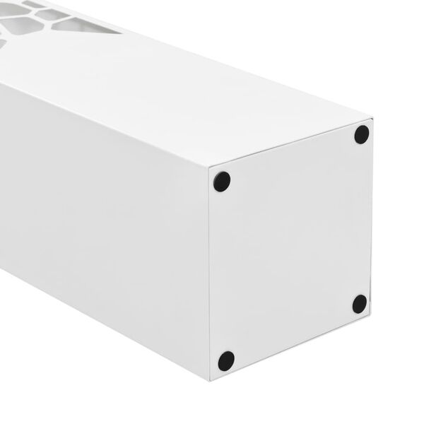 vidaXL Paragüero diseño piedras acero blanco