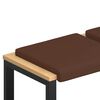 vidaXL Coj&iacute;n de banco 2 pcs Cuero sint&eacute;tico Marr&oacute;n Profundidad 35 cm