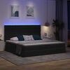 vidaXL Cama con almacenamiento y LED con LED Gris oscuro 200 x 200 cm