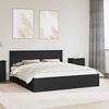 vidaXL Estructura de cama Negro 200 x 200 cm Madera Ingenieril