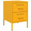 vidaXL Mesita de noche de acero amarillo mostaza 36x39x50,5 cm