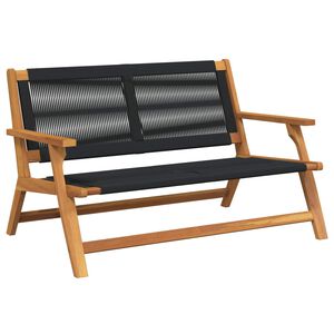 vidaXL Muebles de jard&iacute;n Negro 122 x 78 x 73 cm