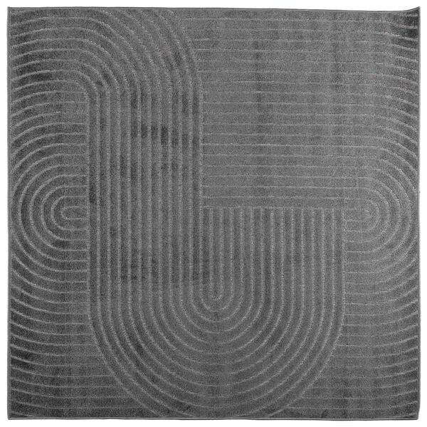 vidaXL Alfombras de &aacute;rea HUARTE Antracita 200 x 200 cm Poli&eacute;ster