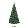 vidaXL &Aacute;rbol de Navidad preiluminado con luces y bolas verde 500 cm