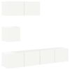 vidaXL Set de muebles para TV 4 piezas madera contrachapada blanco