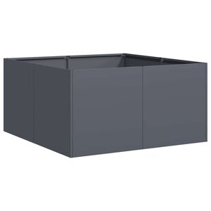 vidaXL Jardinera de acero laminado en fr&iacute;o antracita 80x80x40 cm