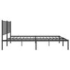 vidaXL Estructura cama sin colch&oacute;n con cabecero metal negro 120x190 cm