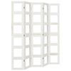vidaXL Biombo separador de 5 paneles madera maciza Paulownia blanco