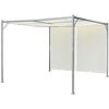 vidaXL P&eacute;rgola con techo retr&aacute;ctil blanco crema acero 3x3 m