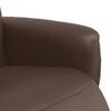 vidaXL Sill&oacute;n reclinable con reposapi&eacute;s cuero sint&eacute;tico marr&oacute;n