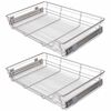 vidaXL Bandejas de alambre extra&iacute;bles 2 unidades plateado 800 mm