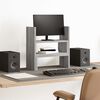 vidaXL Organizador escritorio ajustable madera gris Sonoma 40x17x41 cm