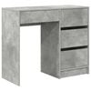 vidaXL Escritorio Gris Concreto Madera de ingenier&iacute;a 90 x 37.5 x 75 cm