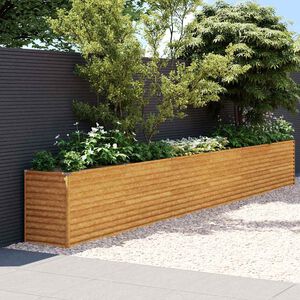 vidaXL Jardinera elevada 578x50x69 cm Acero Corten
