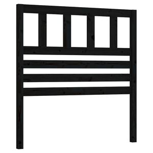 vidaXL Cabecero de cama madera maciza de pino negro 81x4x100 cm