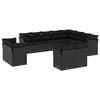 vidaXL Set de sof&aacute;s de jard&iacute;n 12 piezas cojines rat&aacute;n sint&eacute;tico negro