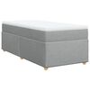 vidaXL Cama box spring con colch&oacute;n tela gris claro 90x190 cm