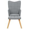 vidaXL Sillón de relax con taburete tela gris claro