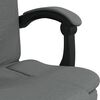 vidaXL Silla de oficina reclinable de tela gris oscuro