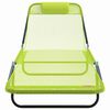vidaXL Tumbona plegable 1-persona Verde 182 x 55 x 85.5cm Metal