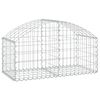 vidaXL Cesta de gaviones forma arco hierro galvanizado 100x50x40/60 cm