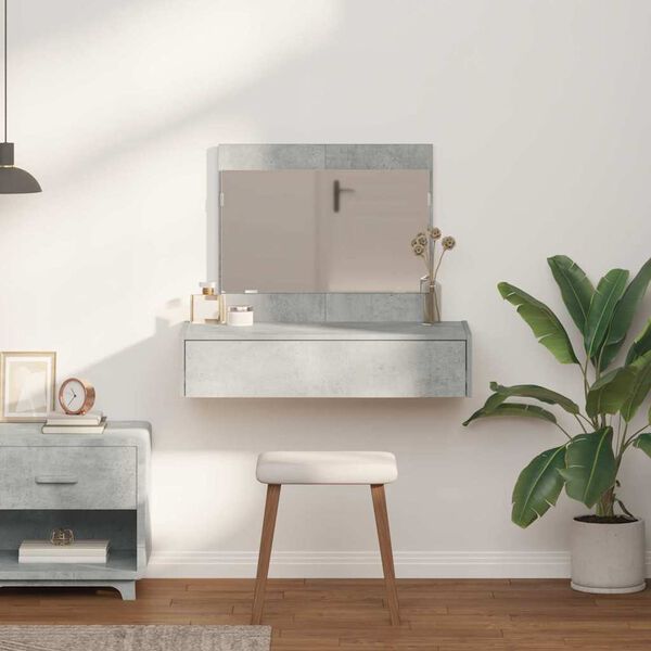 vidaXL Mesa Tocador Gris 83 x 40 x 70 cm Madera de ingeniería