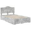 vidaXL Estructura de cama con cabecera Gris Concreto 120 x 190 cm