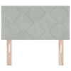 vidaXL Cabecero con cabecera Gris claro 80 cm Terciopelo
