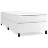 vidaXL Cama box spring con colch&oacute;n cuero sint&eacute;tico blanco 100x200 cm