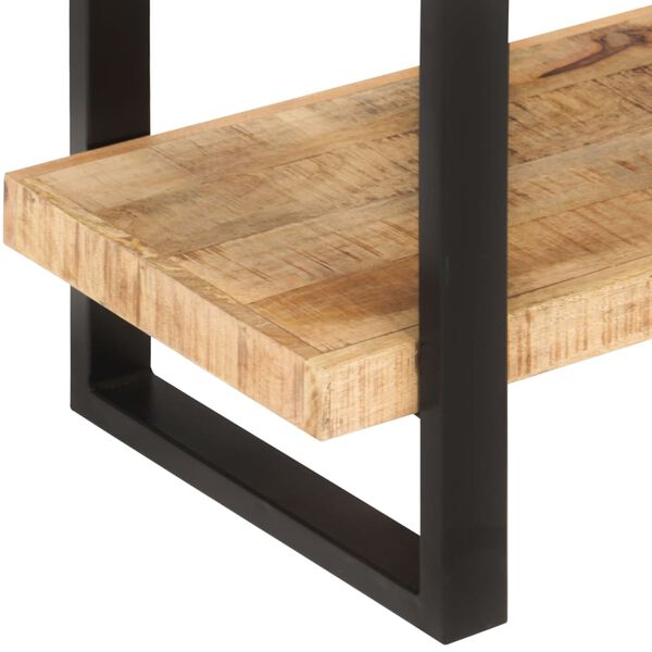 vidaXL Estantería de 4 niveles madera de mango rugosa 120x40x180 cm