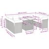 vidaXL Juego de sof&aacute;s jard&iacute;n con cojines beige 10 pzas rat&aacute;n sint&eacute;tico