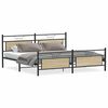 vidaXL Estructura de cama sin colch&oacute;n metal roble Sonoma 193x201 cm