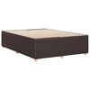 vidaXL Cama sin colch&oacute;n tela marr&oacute;n oscuro 140x190 cm