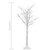 vidaXL Árbol de Navidad LED blanco cálido sauce interior exterior 1,2m