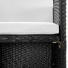 vidaXL Set comedor de jardín 11 piezas y cojines ratán sintético negro
