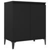 vidaXL Aparador de madera contrachapada negro 60x35x70 cm