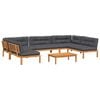 vidaXL Set de sof&aacute;s de palets de jard&iacute;n y cojines 6 pzas madera acacia