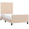 vidaXL Estructura cama sin colch&oacute;n cuero sint&eacute;tico capuchino 80x200 cm