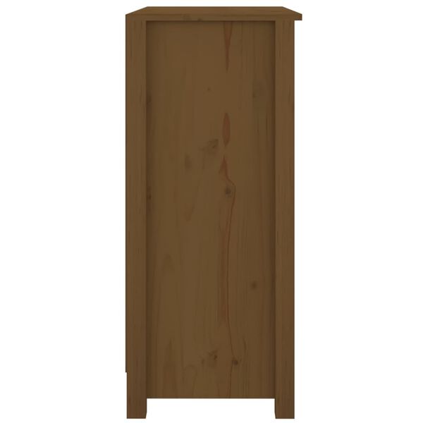 vidaXL Aparador de madera maciza de pino marr&oacute;n miel 70x35x80 cm