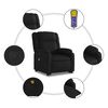 vidaXL Sill&oacute;n reclinable de masaje de pie cuero artificial negro