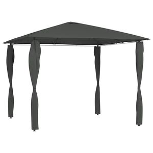 vidaXL Cenador con cubiertas de postes antracita 3x3x2,6 m 160 g/m&sup2;