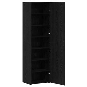 vidaXL Aparador alto Roble Negro 50 x 42,5 x 185 cm