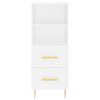 vidaXL Aparador madera de ingenier&iacute;a blanco 34,5x34x90 cm