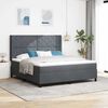 vidaXL Cama tipo Box Spring Gris oscuro 180 x 200 cm Terciopelo
