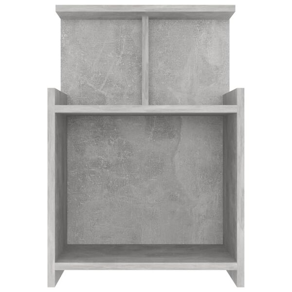 vidaXL Mesita de noche madera contrachapada gris hormig&oacute;n 40x35x60 cm