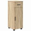 vidaXL Juego de muebles de ba&ntilde;o con caj&oacute;n 5 pcs Roble Sonoma