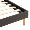 vidaXL Estructura cama y LED cuero sint&eacute;tico gris antracita 100x200 cm