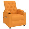vidaXL Sillón de masaje eléctrico tela amarillo oscuro
